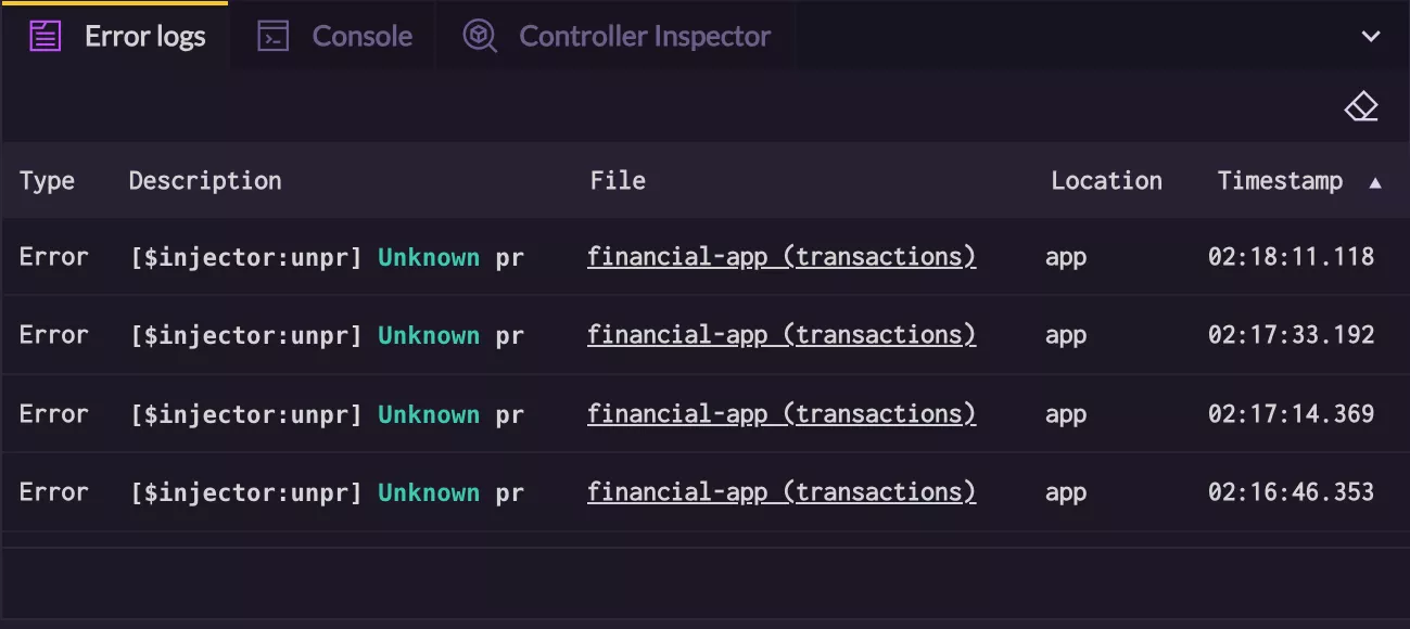 ide-error-logs
